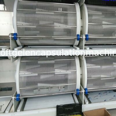 0.75kw 2개의 건조 팬을 가진 회전식 건조기 기계를 가진 자동적인 Vgel 캡슐에 넣기 기계
